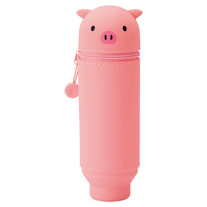 日本直送~LIHIT LAB - SMART FIT PuniLabo 可愛動物系列拉鍊式收納袋 ~ 粉紅豬(粉紅色)