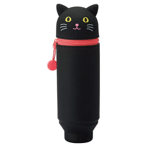 日本直送~LIHIT LAB - SMART FIT PuniLabo 可愛動物系列拉鍊式收納袋 ~ 黑貓(黑色)