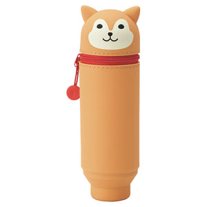 日本直送~LIHIT LAB - SMART FIT PuniLabo 可愛動物系列拉鍊式收納袋 ~ 柴犬(土黃色)