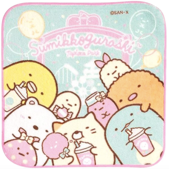 [日本直送人氣商品] Sumikkogurashi 角落生物方巾 (淺藍色角色集合款)