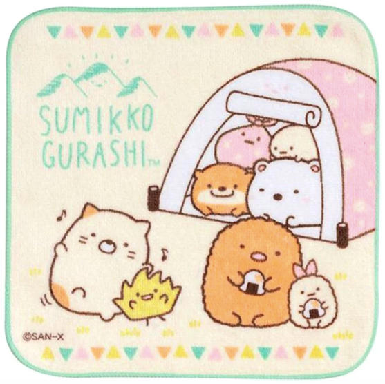 [日本直送人氣商品] Sumikkogurashi 角落生物方巾 (米黃色營帳款)